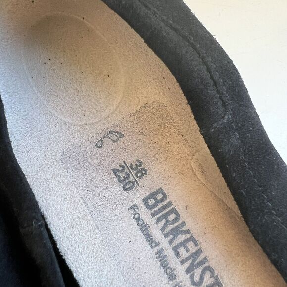 Birkenstock Celina Black Suede Hidden Wedge Ballet Flat Size EU 36 - Picture 5 of 10